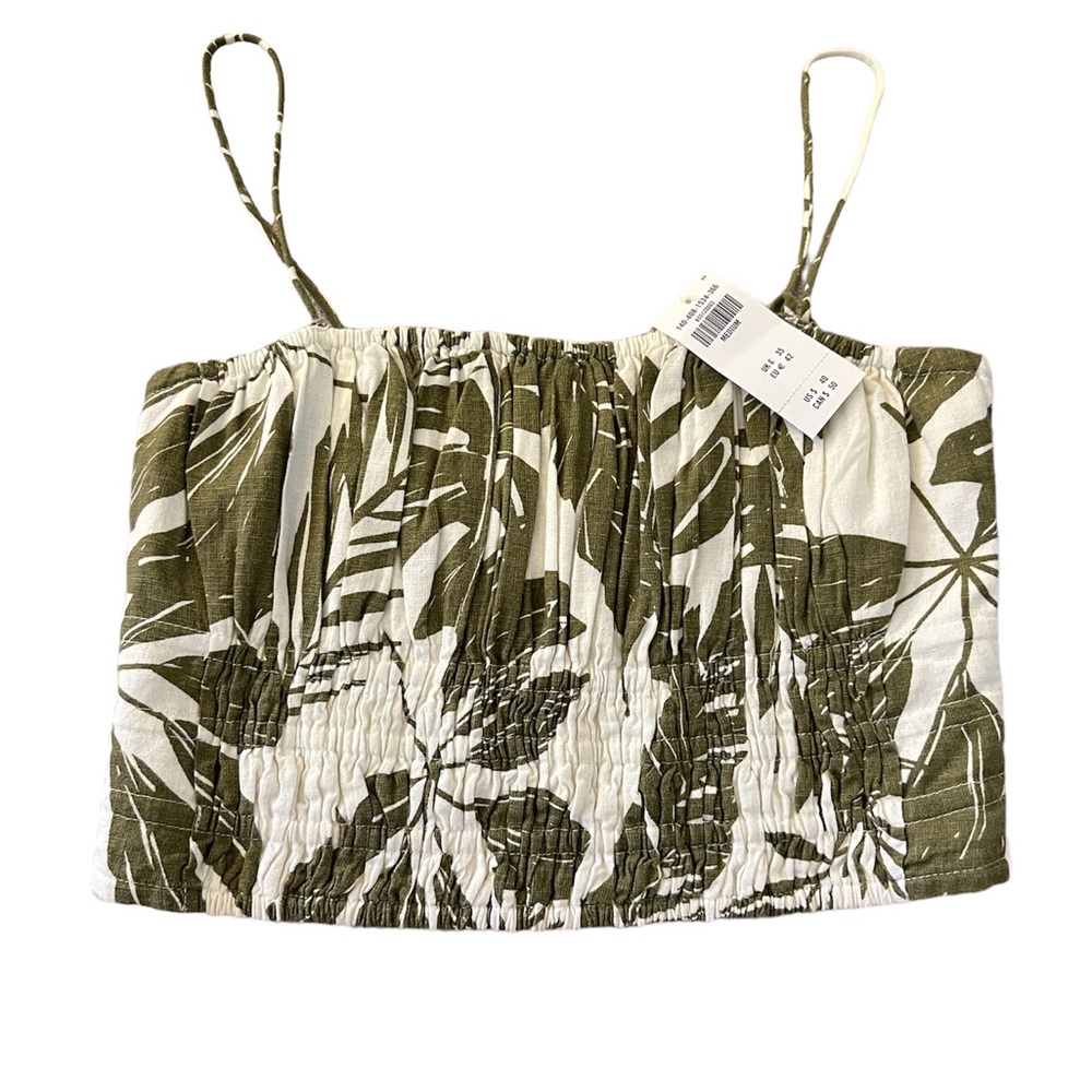 NWT Abercrombie Floral Ruched Top - Medium